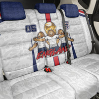Custom England Football Back Car Seat Cover Three Lions Trophy St George Cross