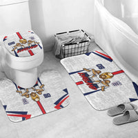 Custom England Football Bathroom Set Three Lions Trophy St George Cross