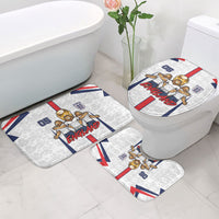 Custom England Football Bathroom Set Three Lions Trophy St George Cross