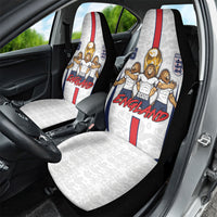 Custom England Football Car Seat Cover Three Lions Trophy St George Cross