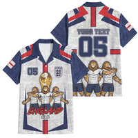 Custom England Football Family Matching Summer Maxi Dress and Hawaiian Shirt Three Lions Trophy St George Cross