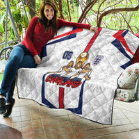 Custom England Football Quilt Three Lions Trophy St George Cross