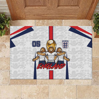Custom England Football Rubber Doormat Three Lions Trophy St George Cross