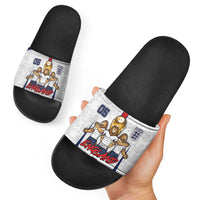Custom England Football Slide Sandals Three Lions Trophy St George Cross