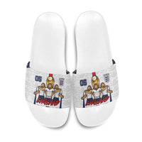 Custom England Football Slide Sandals Three Lions Trophy St George Cross