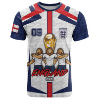 Custom England Football T Shirt Three Lions Trophy St George Cross