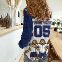 Custom England Football Women Casual Shirt Three Lions Trophy St George Cross