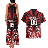 Custom Aotearoa Ngapuhi Couples Matching Tank Maxi Dress and Hawaiian Shirt Maori Pattern New Zealand DT05 - Polynesian Pride