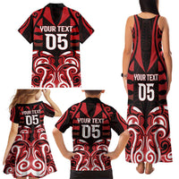 Custom Aotearoa Ngapuhi Family Matching Tank Maxi Dress and Hawaiian Shirt Maori Pattern New Zealand DT05 - Polynesian Pride
