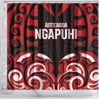 Aotearoa Ngapuhi Shower Curtain Maori Pattern New Zealand DT05 - Polynesian Pride