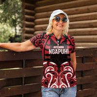 Custom Aotearoa Ngapuhi Women Polo Shirt Maori Pattern New Zealand - Polynesian Pride
