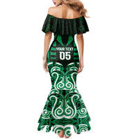 Custom Aotearoa Ngai Tahu Family Matching Mermaid Dress and Hawaiian Shirt Maori Pattern New Zealand DT05 - Polynesian Pride