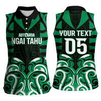 Custom Aotearoa Ngai Tahu Women Sleeveless Polo Shirt Maori Pattern New Zealand - Polynesian Pride