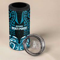 Custom Aotearoa Ngati Porou 4 in 1 Can Cooler Tumbler Maori Pattern New Zealand DT05 - Polynesian Pride