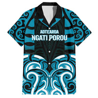 Custom Aotearoa Ngati Porou Family Matching Off The Shoulder Long Sleeve Dress and Hawaiian Shirt Maori Pattern New Zealand - Polynesian Pride