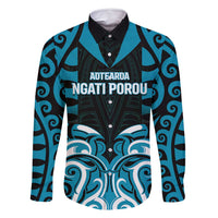 Custom Aotearoa Ngati Porou Family Matching Off Shoulder Short Dress and Hawaiian Shirt Maori Pattern New Zealand - Polynesian Pride