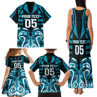 Custom Aotearoa Ngati Porou Family Matching Tank Maxi Dress and Hawaiian Shirt Maori Pattern New Zealand - Polynesian Pride