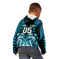 Custom Aotearoa Ngati Porou Kid Hoodie Maori Pattern New Zealand - Polynesian Pride
