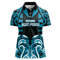 Custom Aotearoa Ngati Porou Women Polo Shirt Maori Pattern New Zealand - Polynesian Pride