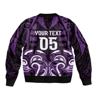 Custom Aotearoa Rangitane Bomber Jacket Maori Pattern New Zealand DT05 - Polynesian Pride