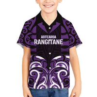 Custom Aotearoa Rangitane Family Matching Tank Maxi Dress and Hawaiian Shirt Maori Pattern New Zealand - Polynesian Pride