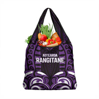 Aotearoa Rangitane Grocery Bag Maori Pattern New Zealand DT05 1-pack One Size Purple - Polynesian Pride