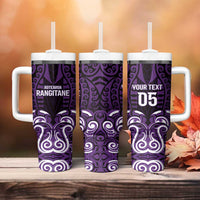 Custom Aotearoa Rangitane Tumbler With Handle Maori Pattern New Zealand DT05 - Polynesian Pride