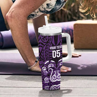 Custom Aotearoa Rangitane Tumbler With Handle Maori Pattern New Zealand DT05 - Polynesian Pride