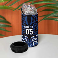 Custom Aotearoa Ngati Tuwharetoa 4 in 1 Can Cooler Tumbler Maori Pattern New Zealand DT05 - Polynesian Pride