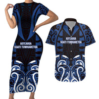Custom Aotearoa Ngati Tuwharetoa Couples Matching Short Sleeve Bodycon Dress and Hawaiian Shirt Maori Pattern New Zealand - Polynesian Pride