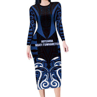 Custom Aotearoa Ngati Tuwharetoa Family Matching Long Sleeve Bodycon Dress and Hawaiian Shirt Maori Pattern New Zealand - Polynesian Pride