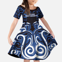 Custom Aotearoa Ngati Tuwharetoa Family Matching Short Sleeve Bodycon Dress and Hawaiian Shirt Maori Pattern New Zealand - Polynesian Pride