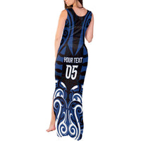Custom Aotearoa Ngati Tuwharetoa Tank Maxi Dress Maori Pattern New Zealand - Polynesian Pride