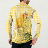 Hawaii Palaka Button Sweatshirt Cute Ripe Mango Turtle On The Waves
