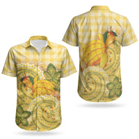 Hawaii Palaka Couples Matching Mermaid Dress and Hawaiian Shirt Cute Ripe Mango Turtle On The Waves