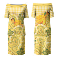Hawaii Palaka Couples Matching Puletasi and Hawaiian Shirt Cute Ripe Mango Turtle On The Waves