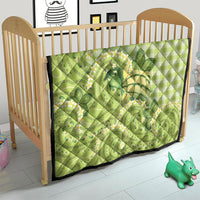 Hawaii Palaka Quilt Cute Green Mango Turtle On The Waves