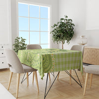 Hawaii Palaka Tablecloth Cute Green Mango Turtle On The Waves