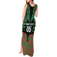 Custom Aotearoa Ngati Hine Tank Maxi Dress Maori Pattern New Zealand - Polynesian Pride