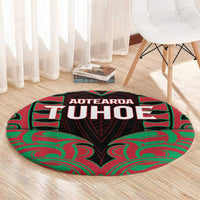 Aotearoa Tuhoe Round Carpet Maori Pattern New Zealand DT05 - Polynesian Pride