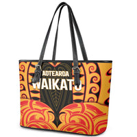 Aotearoa Waikato Leather Tote Bag Maori Pattern New Zealand DT05 - Polynesian Pride