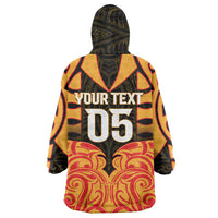 Custom Aotearoa Waikato Wearable Blanket Hoodie Maori Pattern New Zealand - Polynesian Pride