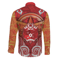 Tonga King's Birthday Family Matching Mermaid Dress and Hawaiian Shirt Gold Royal Crown Tribal Patterns DT05 - Polynesian Pride
