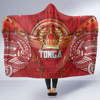 Tonga King's Birthday Hooded Blanket Gold Royal Crown Tribal Patterns