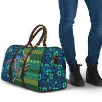 Solomon Islands Independence Day Travel Bag Crocodile Hibiscus Tribal Pattern DT05 - Polynesian Pride