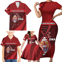 French Polynesia Is In My DNA Family Matching Short Sleeve Bodycon Dress and Hawaiian Shirt DT05 - Polynesian Pride