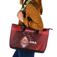 French Polynesia Is In My DNA Leather Tote Bag - Polynesian Pride
