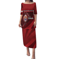 French Polynesia Is In My DNA Puletasi DT05 Long Dress Red - Polynesian Pride