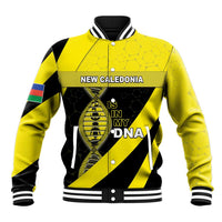 New Caledonia Is In My DNA Baseball Jacket DT05 Unisex Yellow - Polynesian Pride