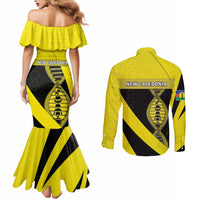 New Caledonia Is In My DNA Couples Matching Mermaid Dress and Long Sleeve Button Shirt DT05 - Polynesian Pride